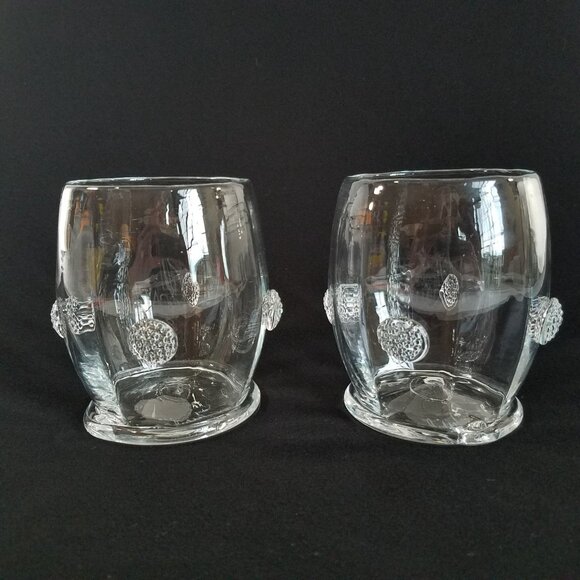 2 Juliska Cameron Double Old Fashioned Glasses READ 4"X4" (b) - Picture 4 of 15